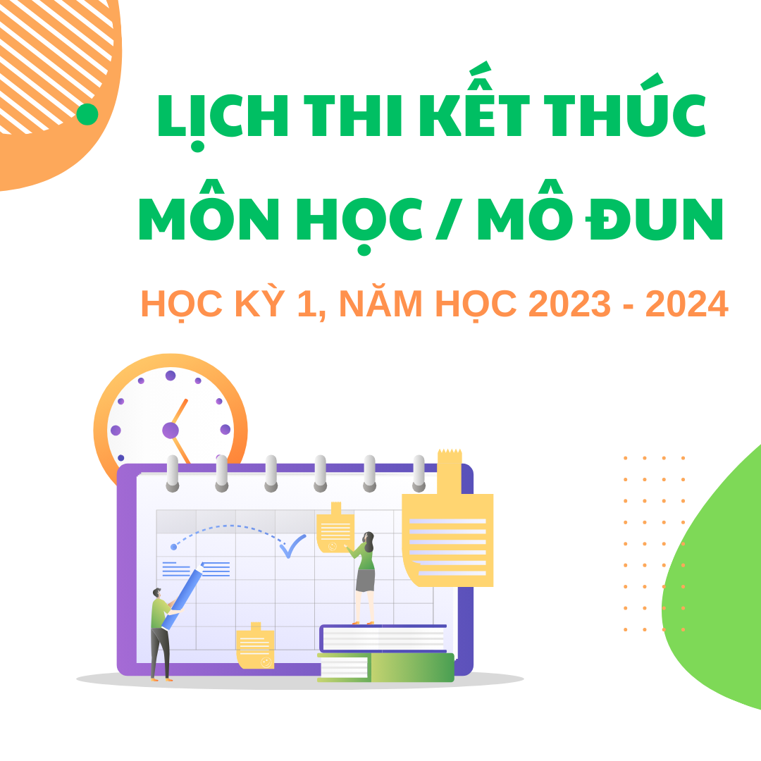 Lịch thi tuần thứ 21 (Học kỳ 1, Năm học 2023 - 2024)